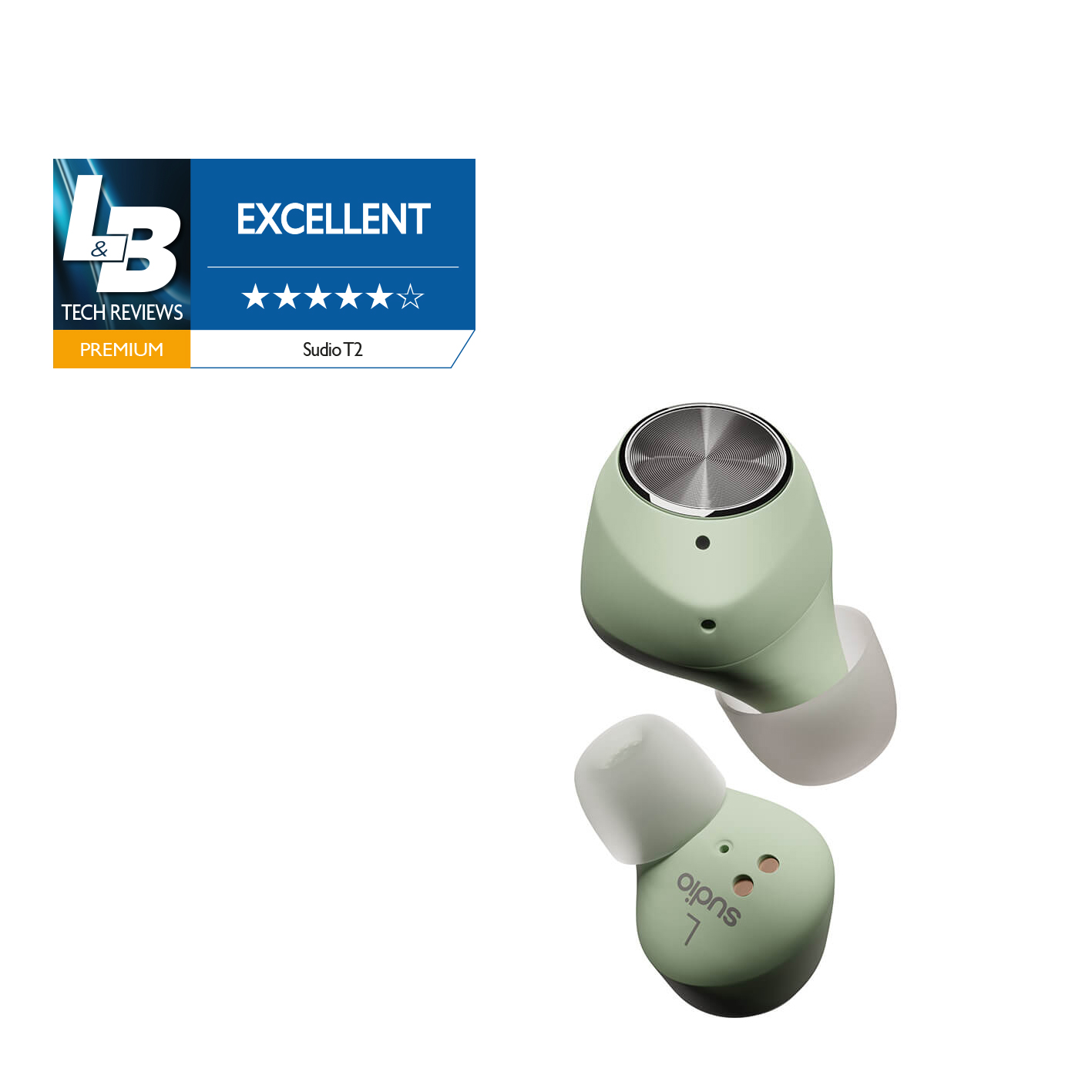 SUDIO Headphone T2 Jade ANC