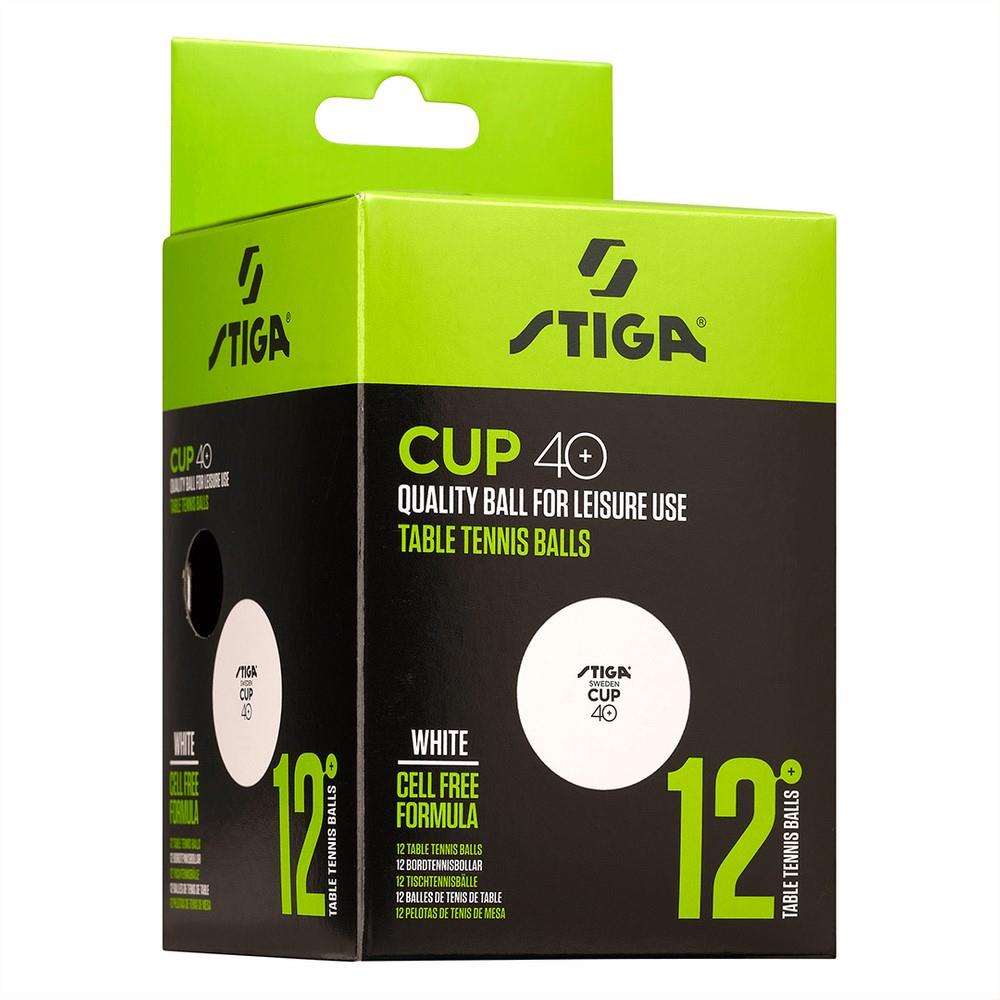 Table Tennis Ball Cup 12-Pack ABS Hvid